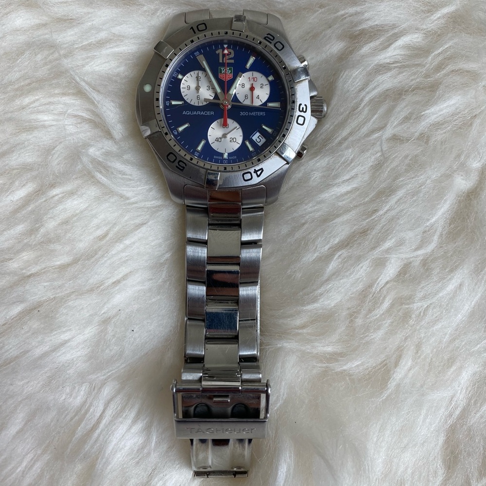 Tag Heuer Aquaracer Blue Dial Men’s Watch, CAF1112. - Picture 15 of 16